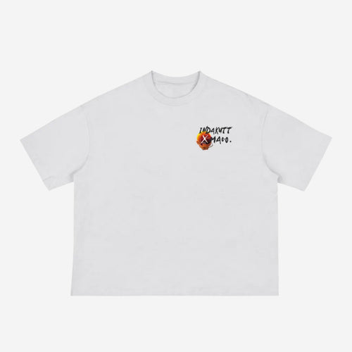 "FREESTYLE IS DEAD" X INDAKUTTSTUDIO Classic Loose Boxy Tee - White