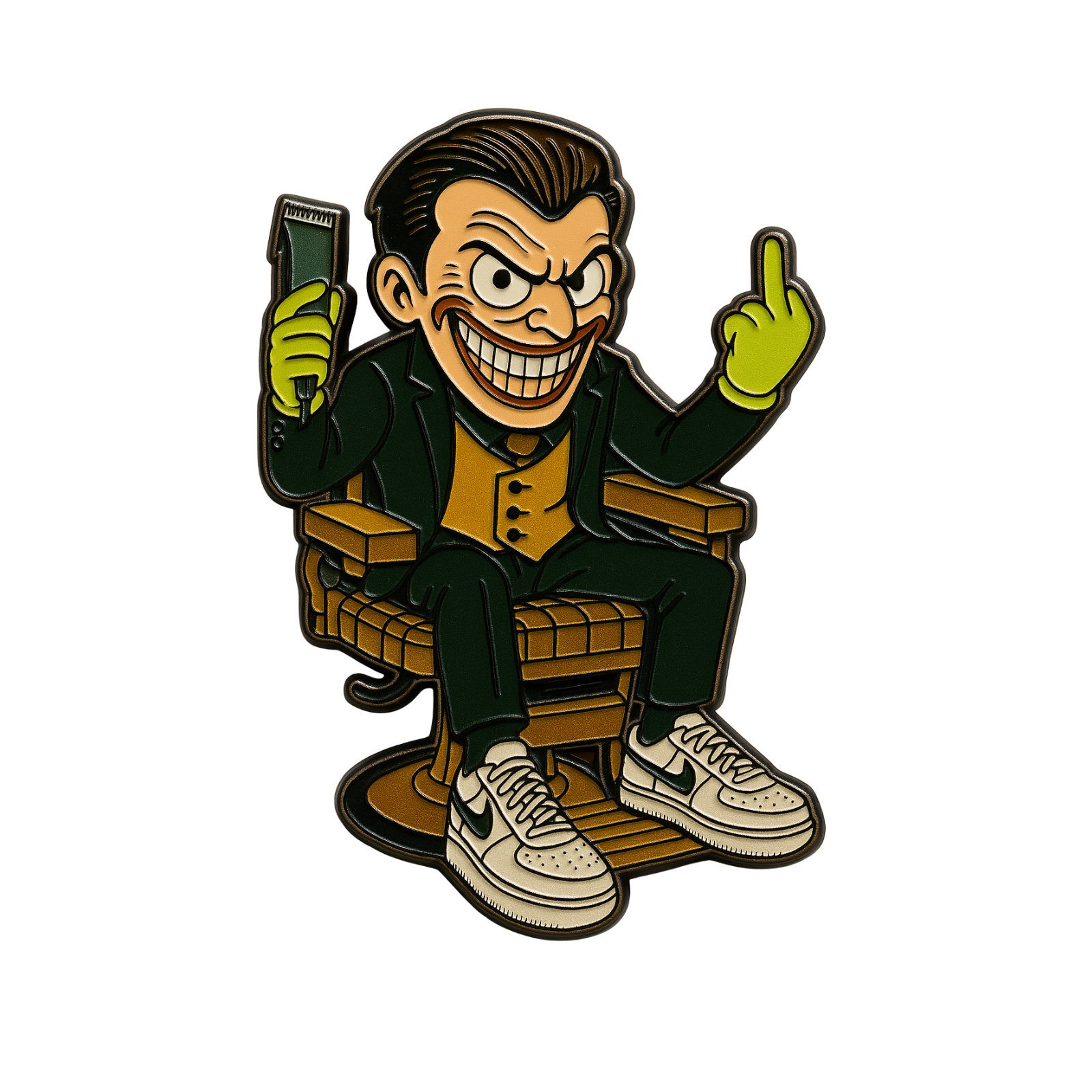 Joker Barber Pin