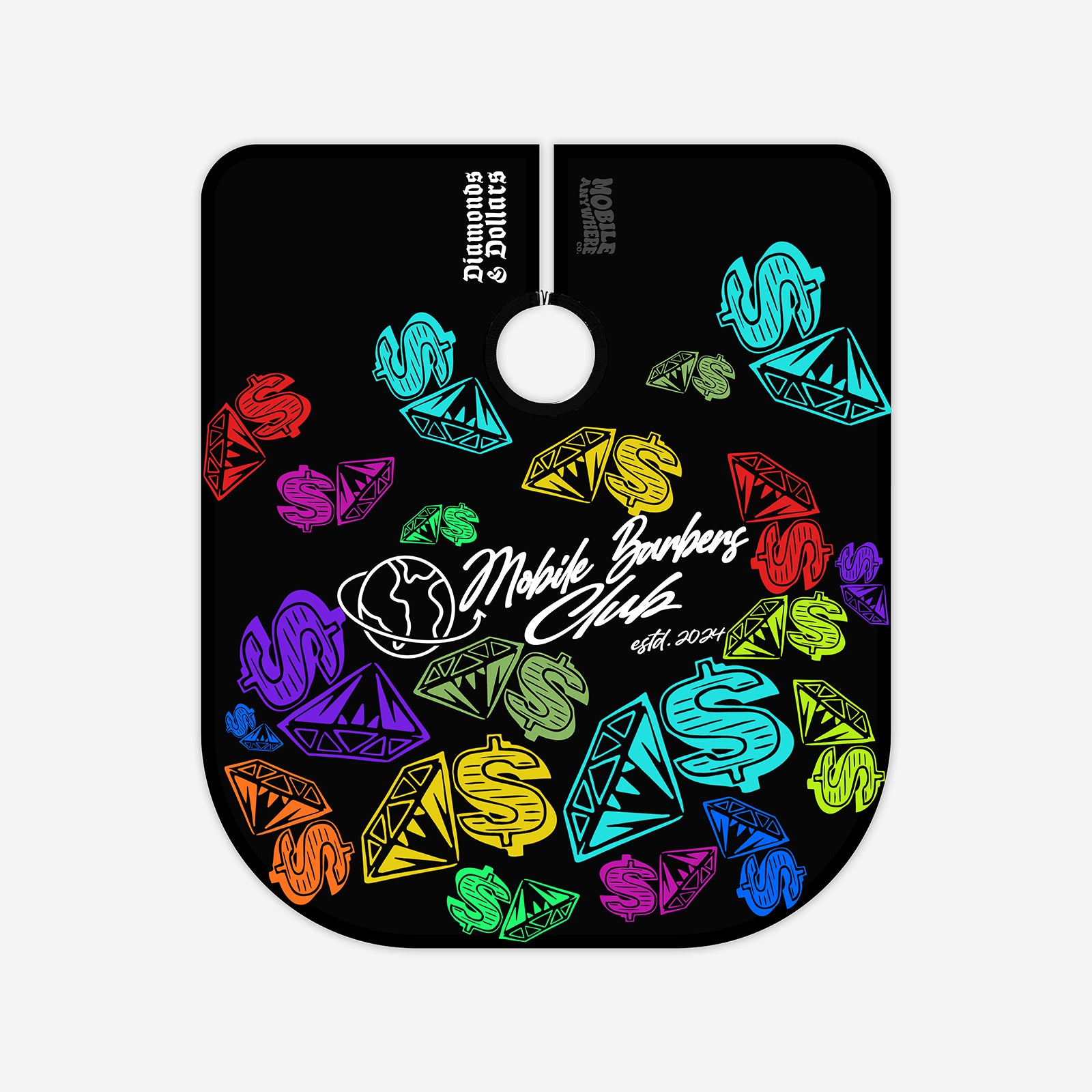 Diamonds & Dollars Barber Cape